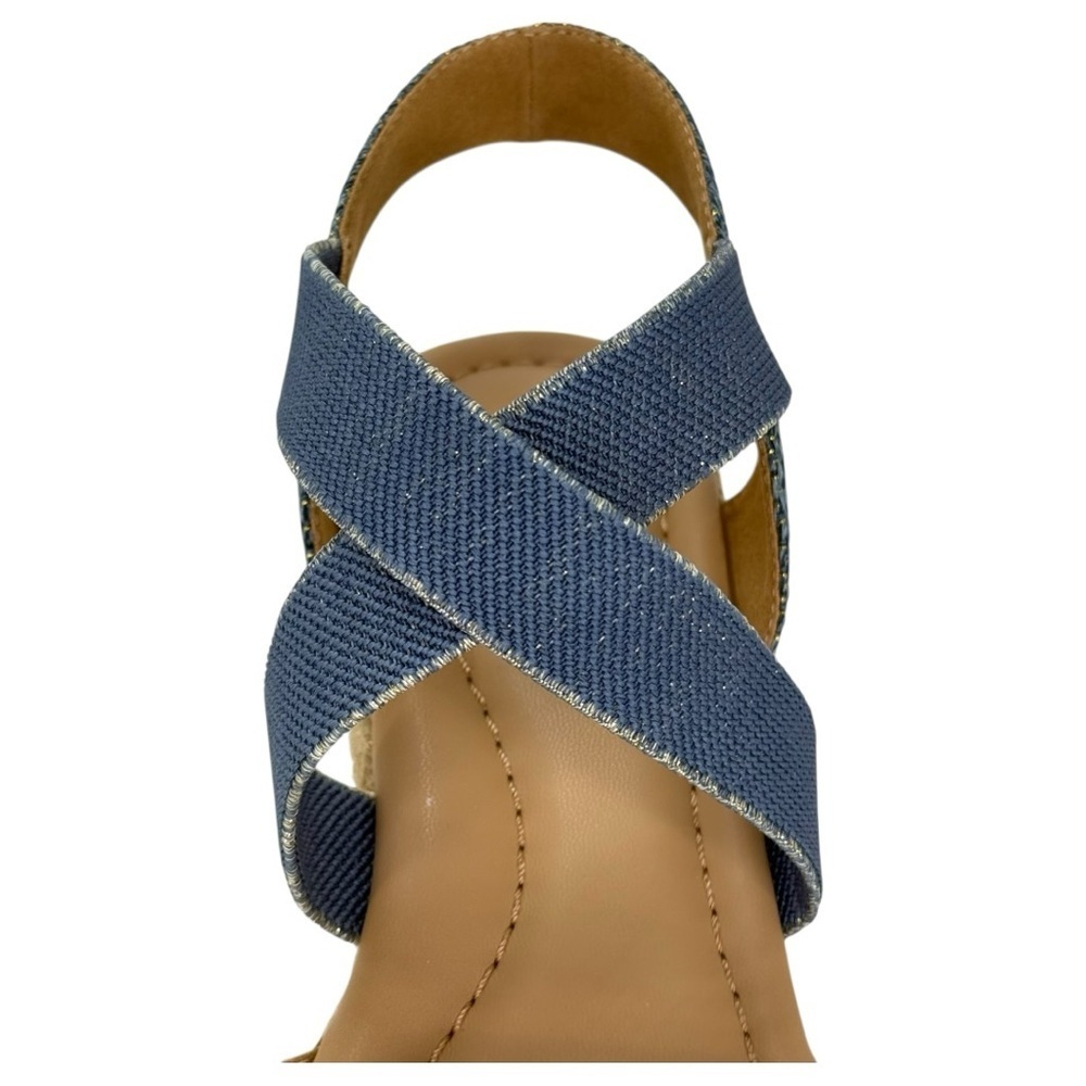 Easy Spirit Meza2 Gold Shimmer Womens Wedge Sandals Size 9M - Picture 8 of 13